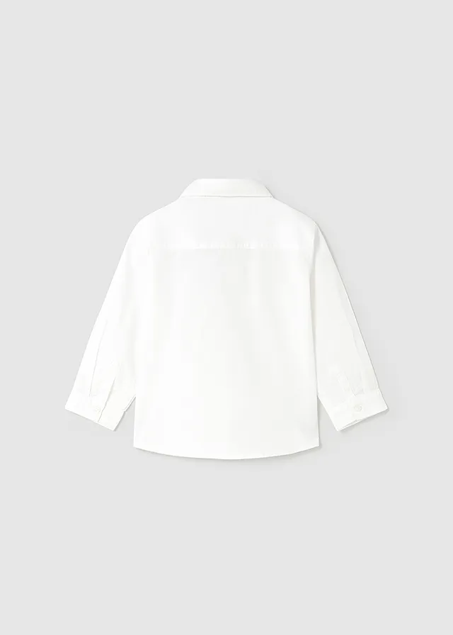 Camisa manga larga vestir pajarita