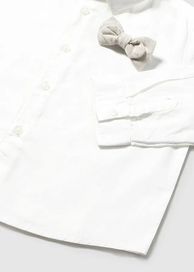 Camisa manga larga vestir pajarita
