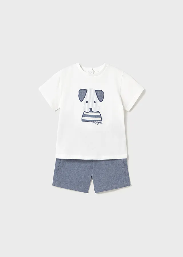 Conjunto bermuda aplique