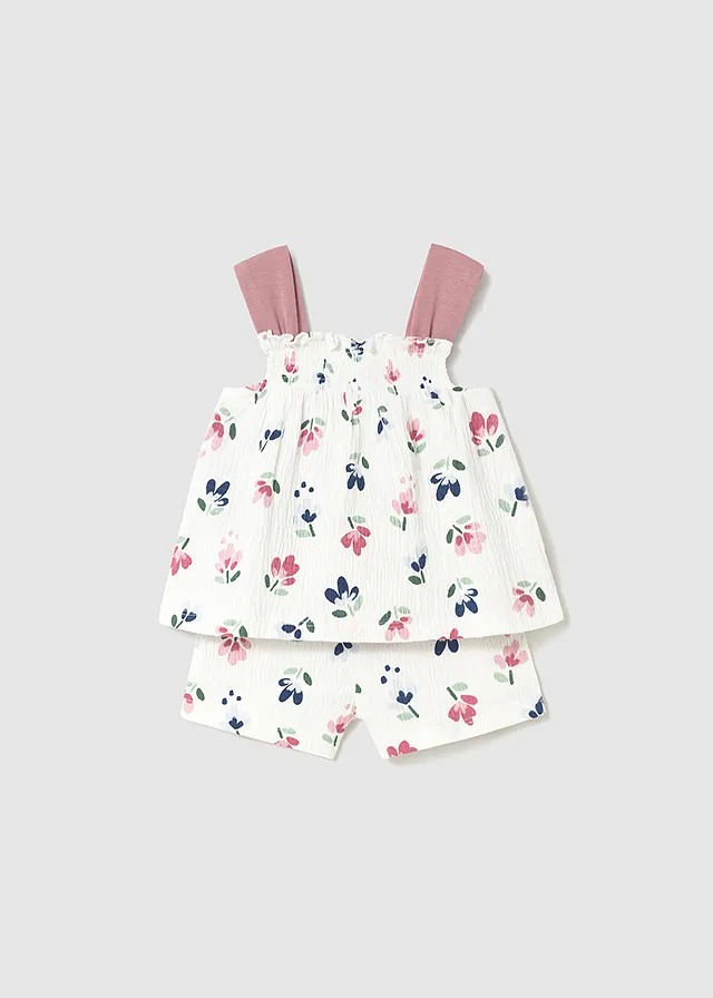 Conjunto short punto bambula