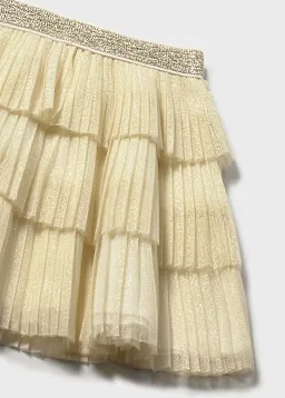 Falda tul plisado