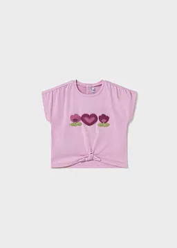 Franela m/c apliques crochet