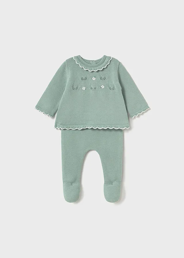 Conjunto polaina tricot