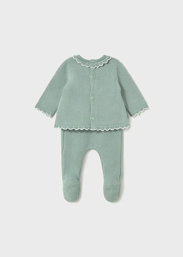 Conjunto polaina tricot