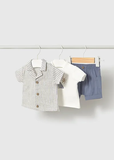 Conjunto pant. corto sobrecamisa