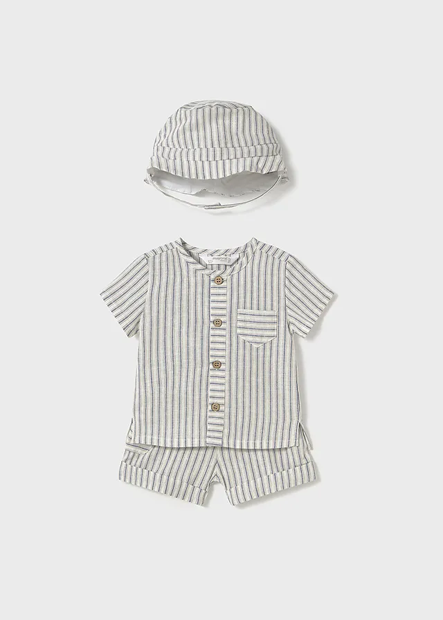 Conjunto pant. corto gorro plana