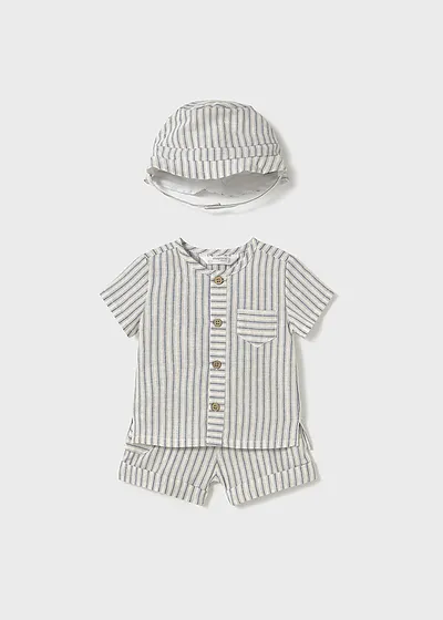 Conjunto pant. corto gorro plana