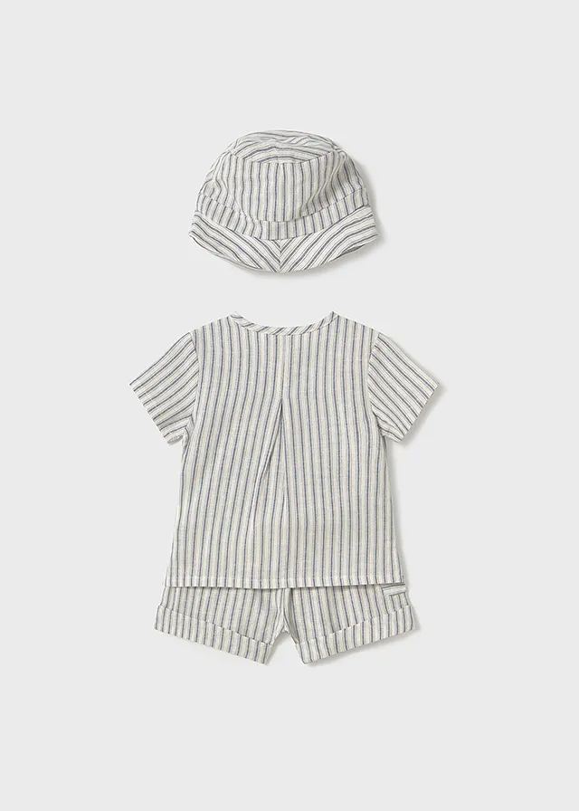 Conjunto pant. corto gorro plana
