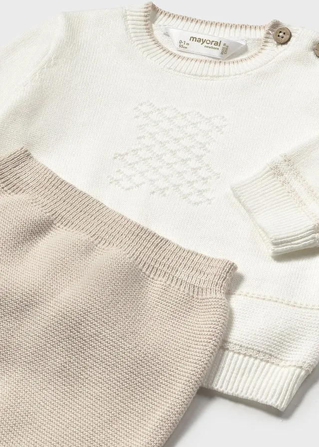 Conjunto polaina tricot