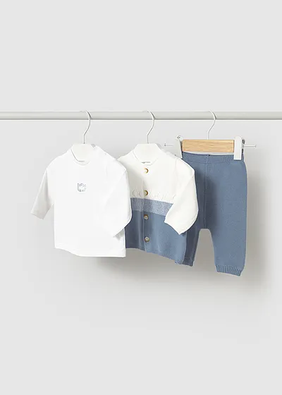 Conjunto pantalon 3 piezas tricot