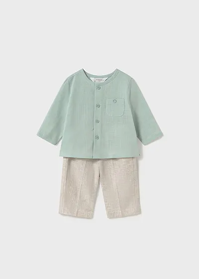 Conjunto pantalon largo y camisa