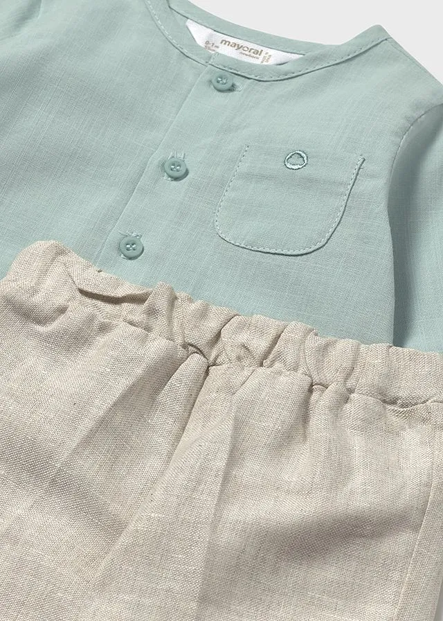 Conjunto pantalon largo y camisa