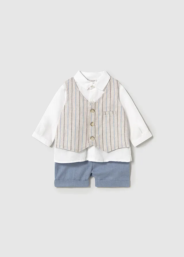 Conj. pantalon corto chaleco