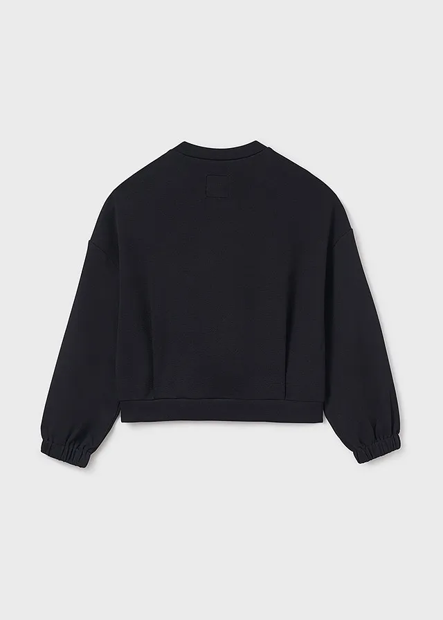 Sweater bomber pique