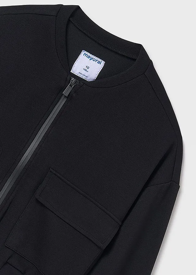 Sweater bomber pique