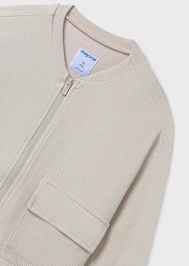 Sweater bomber pique