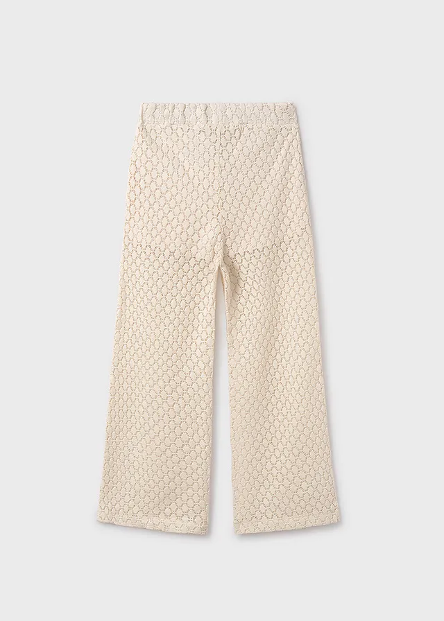 Pantalon largo punto calado