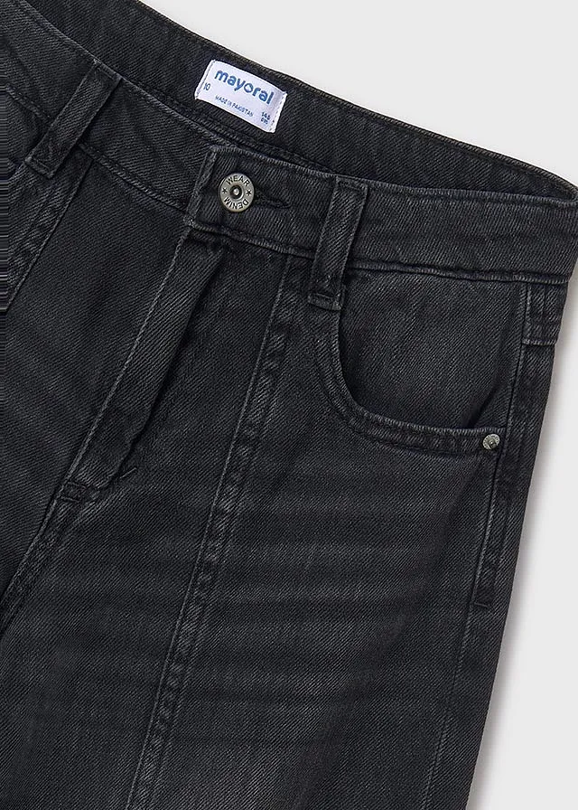 Pantalon largo denim wide leg