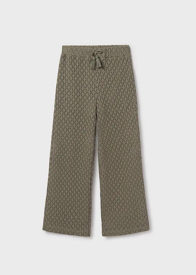 Pantalon largo punto calado