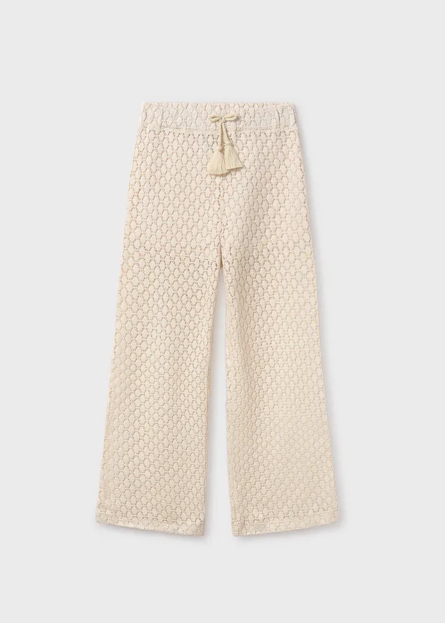Pantalon largo punto calado