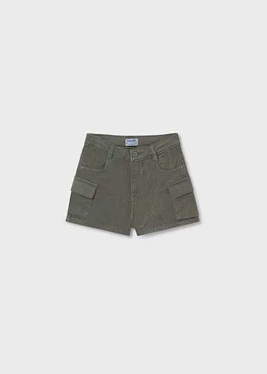 Pantalon corto sarga cargo