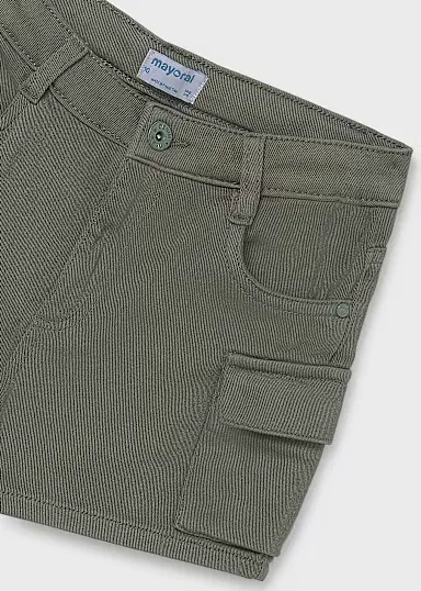 Pantalon corto sarga cargo