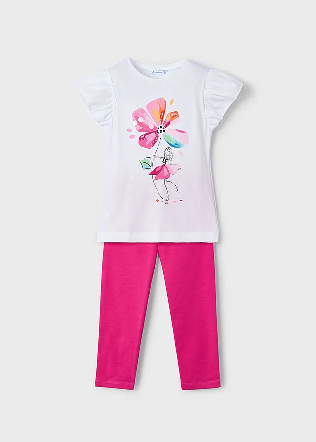 Conjunto leggings flor