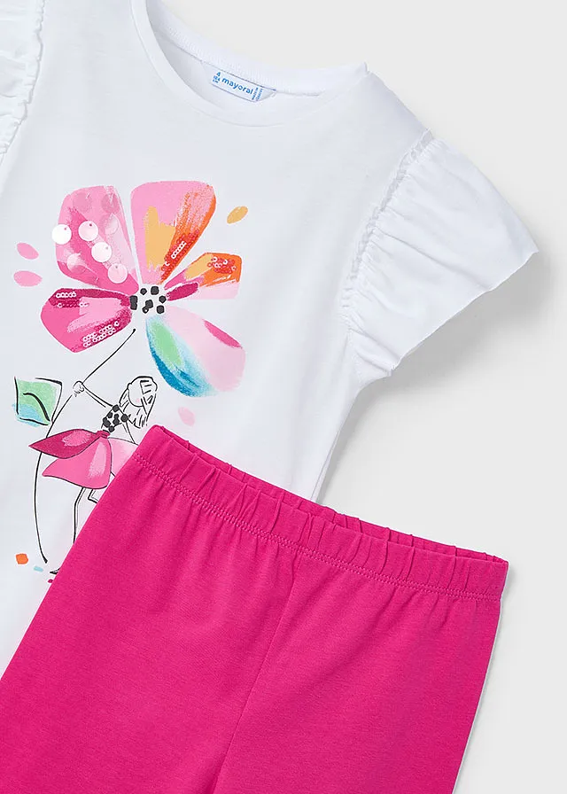 Conjunto leggings flor