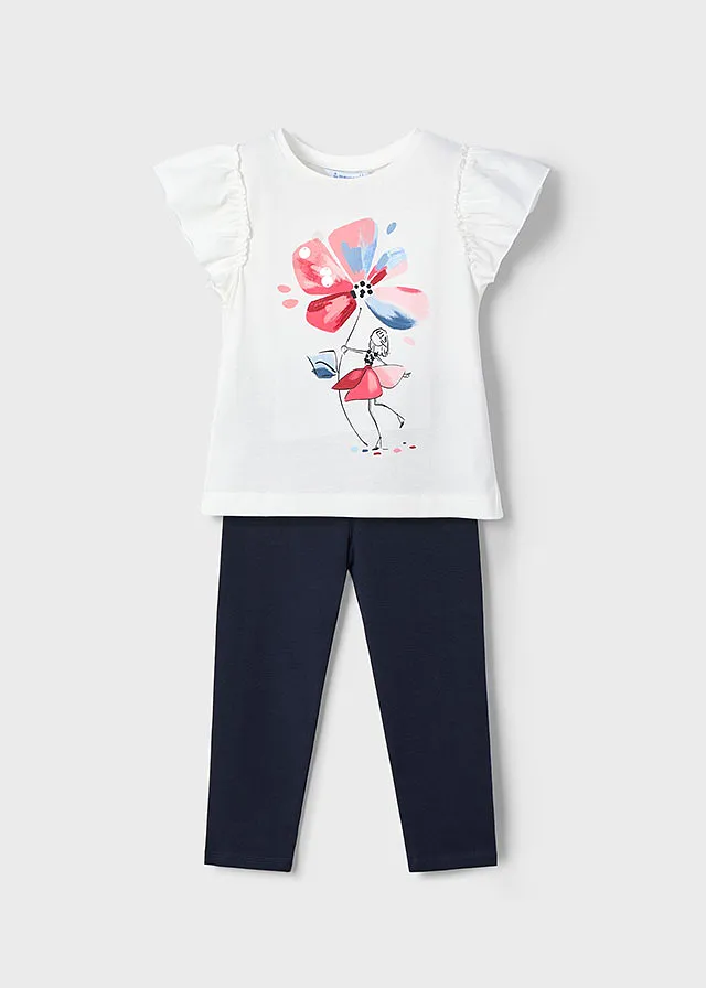 Conjunto leggings flor