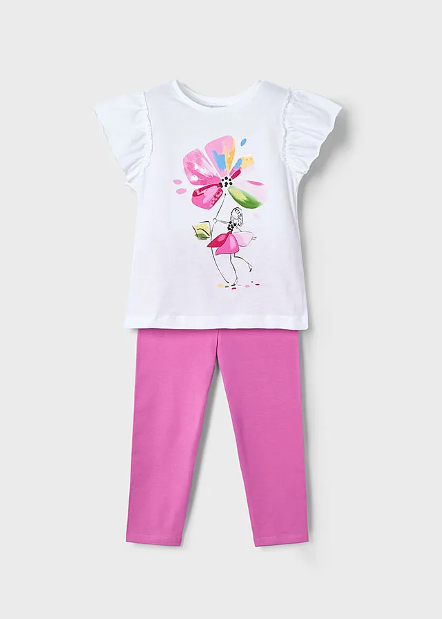 Conjunto leggings flor