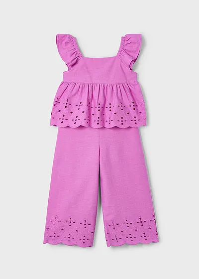 Conjunto Pantalón largo perforado