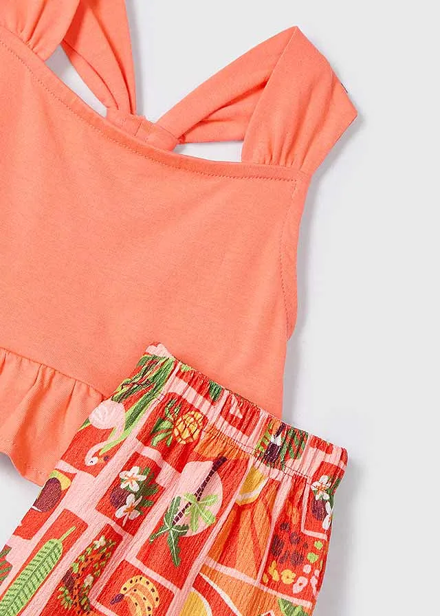 Conjunto short punto crepe