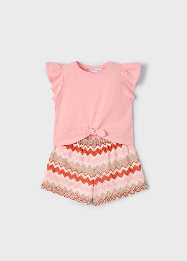 Conjunto short punto fantasía