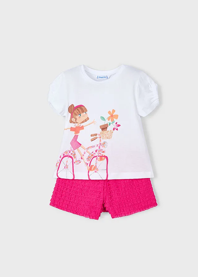 Conjunto short punto fantasía