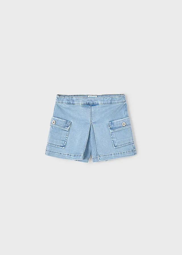 Denim corto cargo