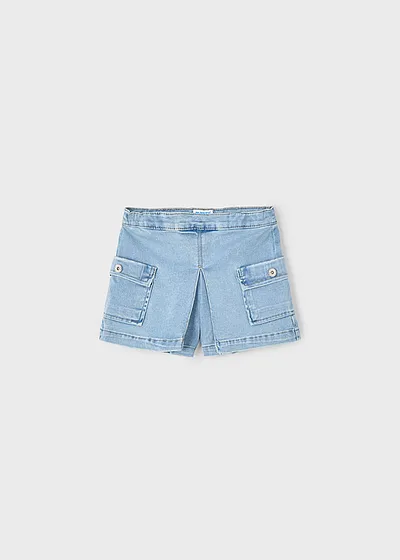 Denim corto cargo
