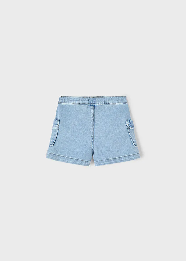 Denim corto cargo