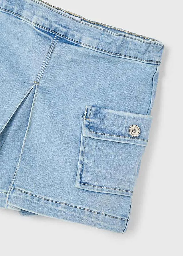 Denim corto cargo