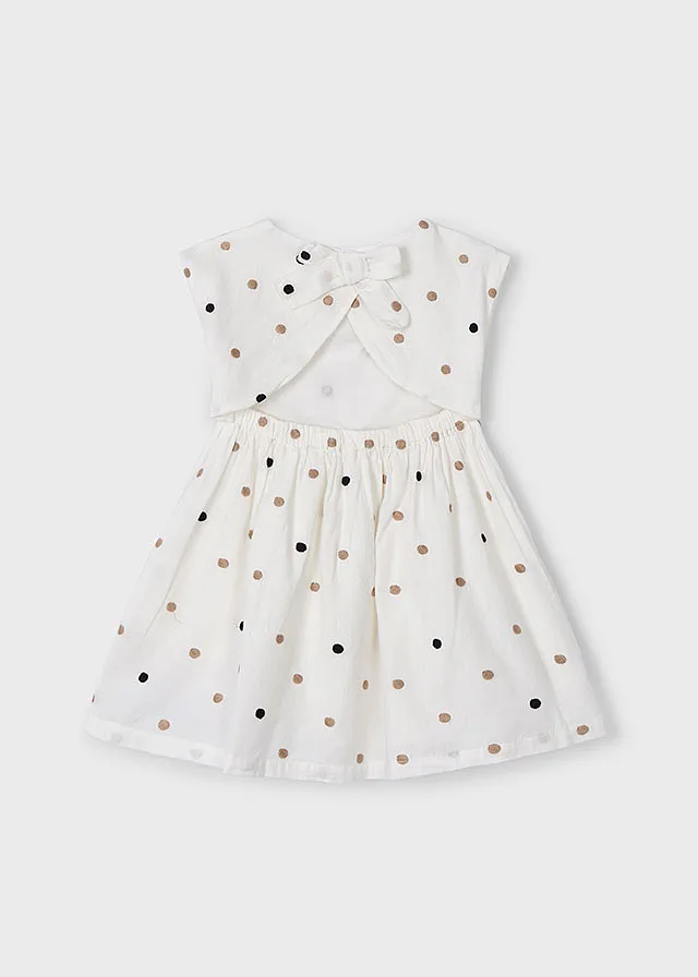 Vestido topos bordados