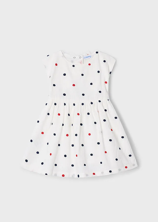 Vestido topos bordados