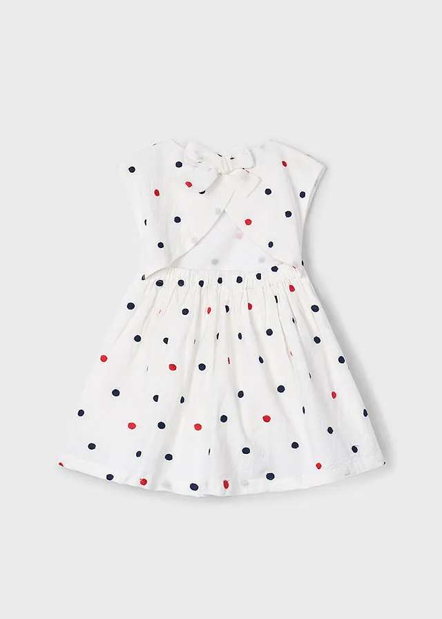 Vestido topos bordados