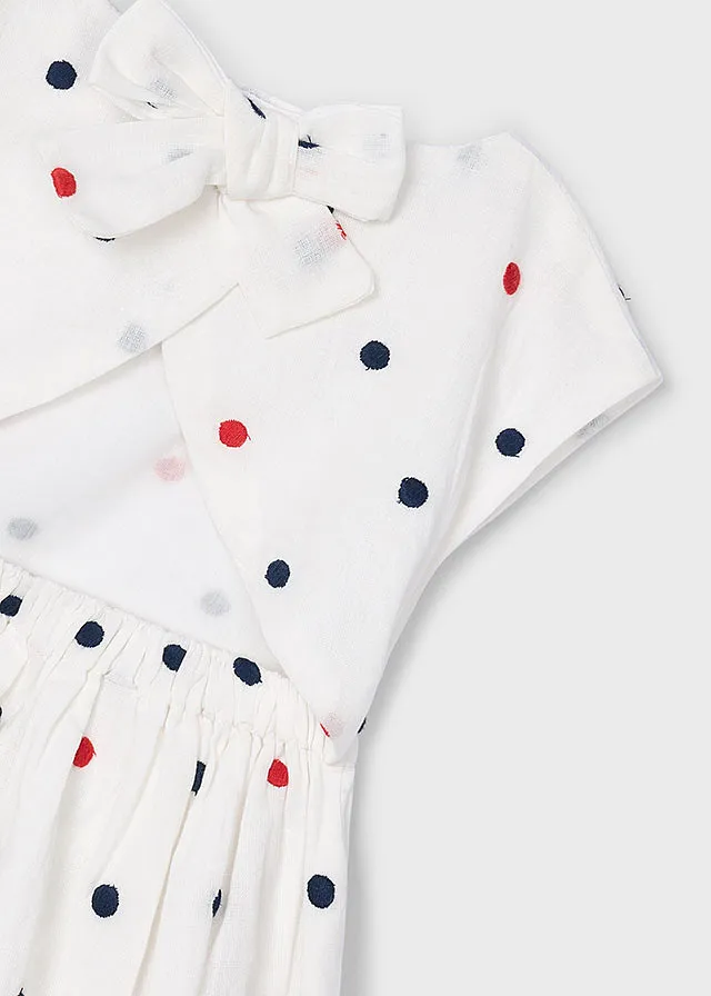 Vestido topos bordados