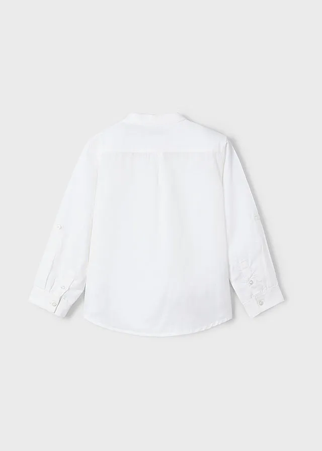 Camisa m/l cuello mao lino