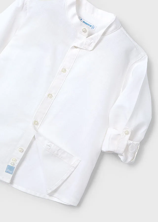 Camisa m/l cuello mao lino