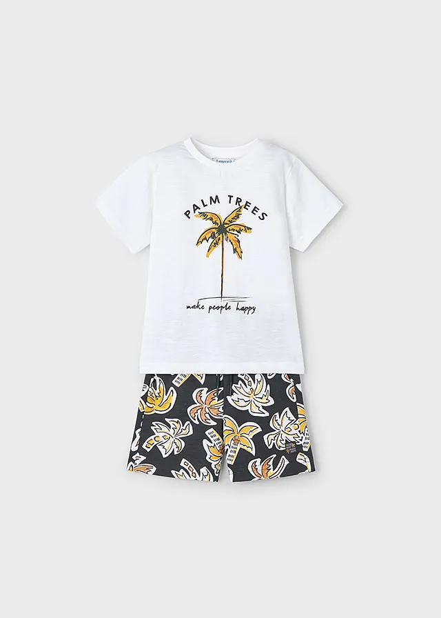 Conjunto punto bermuda estampada