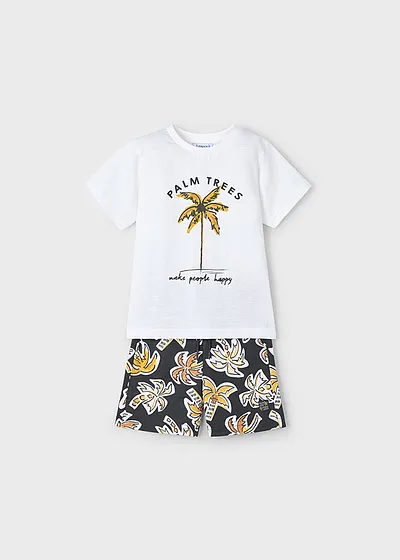 Conjunto punto bermuda estampada