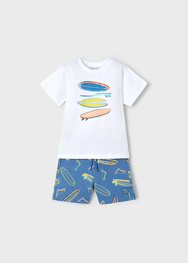 Conjunto punto bermuda estampada