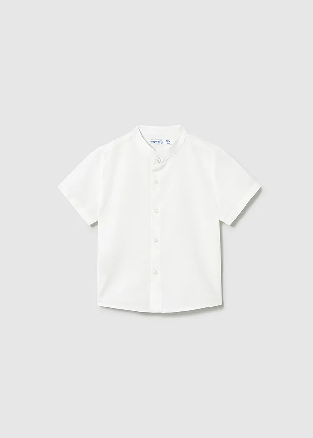 Camisa m/c cuello mao lino