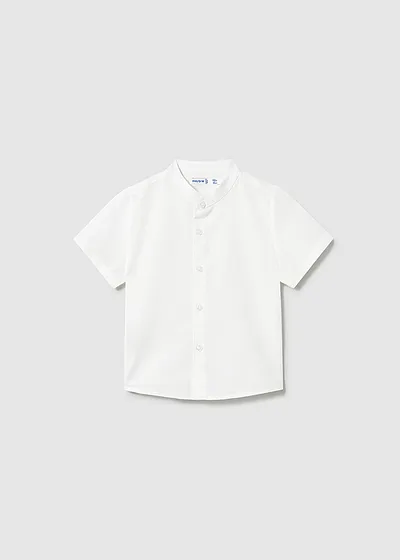 Camisa m/c cuello mao lino