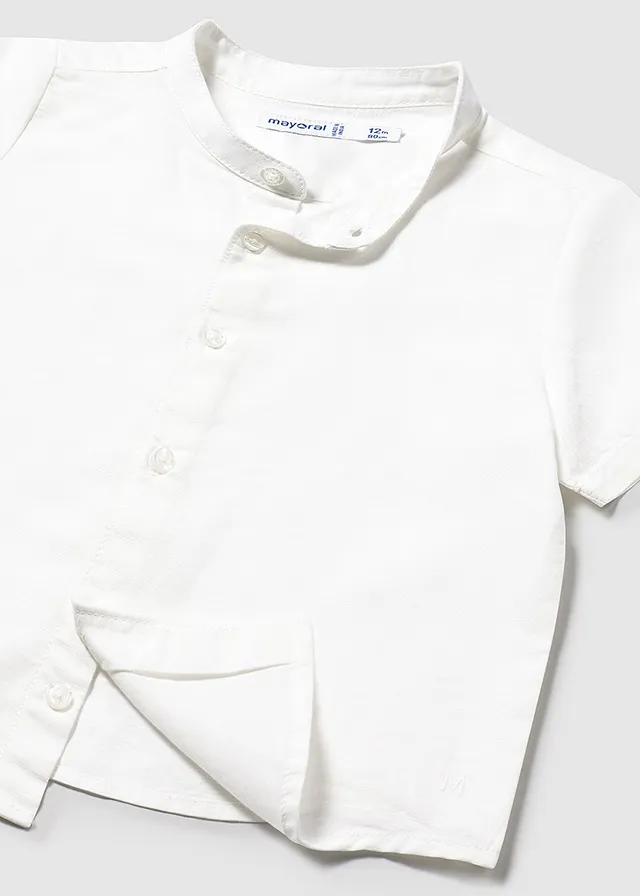 Camisa m/c cuello mao lino